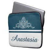 Elegantes Blumendesign Laptopschutzhülle (Vorderseite Links)
