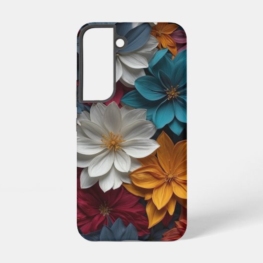 Elegantes Blumendesign mit farbenfrohen Florets Samsung Galaxy Hülle (Rückseite)