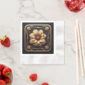 Elegantes Blumendesign mit Golddetails Serviette (Beispiel)