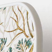 Elegantes Blumendesign mit goldener Textur Pickleball Schläger (Linke Seite)