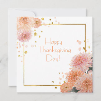 Elegantes Blumendesign mit Rosa und Gold Einladung