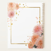 Elegantes Blumendesign mit Rosa und Gold Planer (Rückseite)