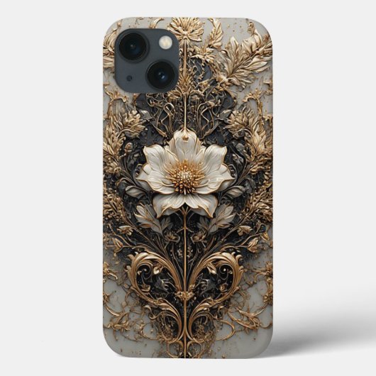 Elegantes Blumendesign mit Verzierten Mustern Case-Mate iPhone Hülle (Rückseite)
