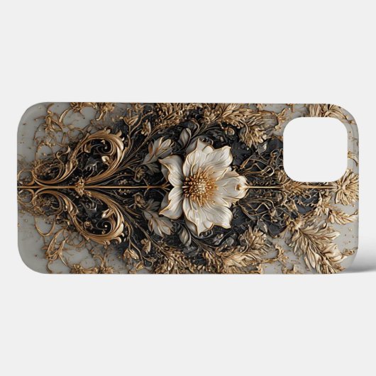 Elegantes Blumendesign mit Verzierten Mustern Case-Mate iPhone Hülle (Rückseite (Horizontal))