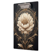 Elegantes Blumendesign mit Verzierten Mustern Klemmbrett (Links)
