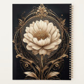 Elegantes Blumendesign mit Verzierten Mustern Planer (Rückseite)