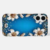 Elegantes Blumendesign mit weißen Lilien Case-Mate iPhone Hülle (Rückseite (Horizontal))