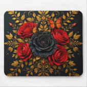 Elegantes Blumendesign Mousepad (Vorne)