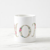 Elegantes Blumendesign - Muttertagsgeschenk Kaffeetasse (Mittel)