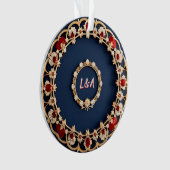 Elegantes Blumendesign Ornament (Vorderseite)