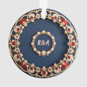 Elegantes Blumendesign Ornament (Rückseite)