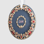 Elegantes Blumendesign Ornament (Vorderseite)