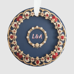 Elegantes Blumendesign Ornament