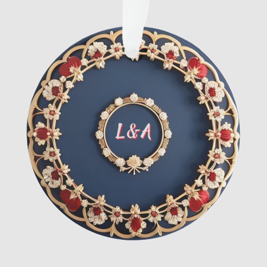Elegantes Blumendesign Ornament (Vorderseite)