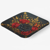 Elegantes Blumendesign Pappteller (Gewinkelt)