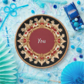 Elegantes Blumendesign Pappteller (Party)
