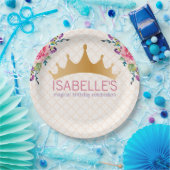 Elegantes Blumendesign Pappteller (Party)