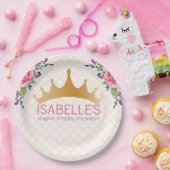 Elegantes Blumendesign Pappteller (Party)