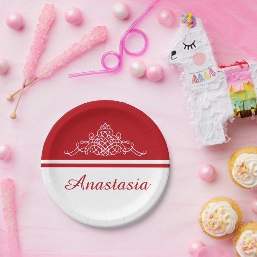 Elegantes Blumendesign Pappteller (Party)