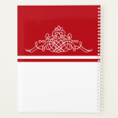 Elegantes Blumendesign Planer (Rückseite)