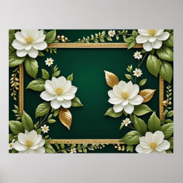 Elegantes Blumendesign Poster
