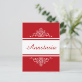 Elegantes Blumendesign Postkarte (Stehend Vorderseite)