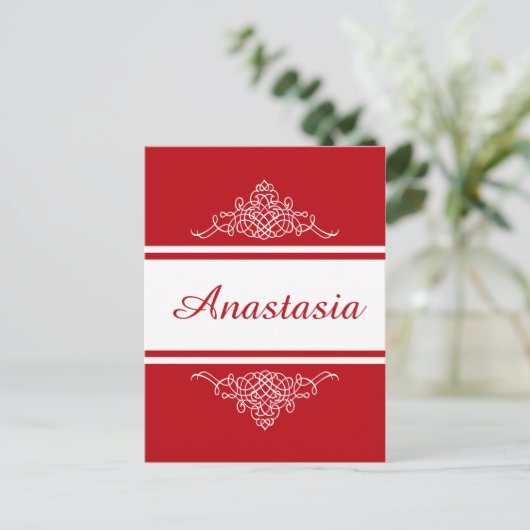 Elegantes Blumendesign Postkarte (Stehend Vorderseite)