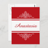 Elegantes Blumendesign Postkarte (Vorne/Hinten)