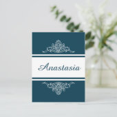 Elegantes Blumendesign Postkarte (Stehend Vorderseite)