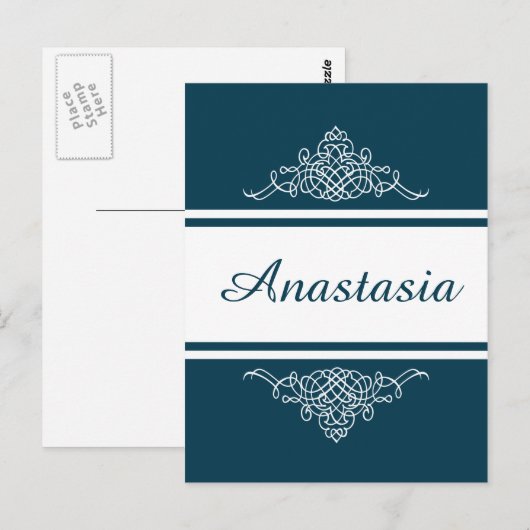 Elegantes Blumendesign Postkarte (Vorne/Hinten)