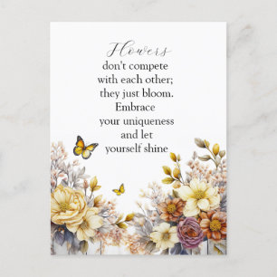 Elegantes Blumendesign Postkarte