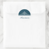 Elegantes Blumendesign Runder Aufkleber (Tasche)