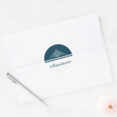 Elegantes Blumendesign Runder Aufkleber (Umschlag)