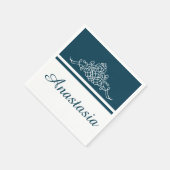 Elegantes Blumendesign Serviette (Ecke)