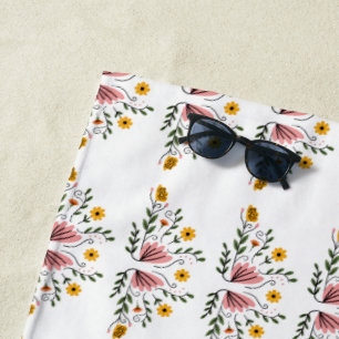 Elegantes Blumendesign-Strandtuch für den Sommer Strandtuch