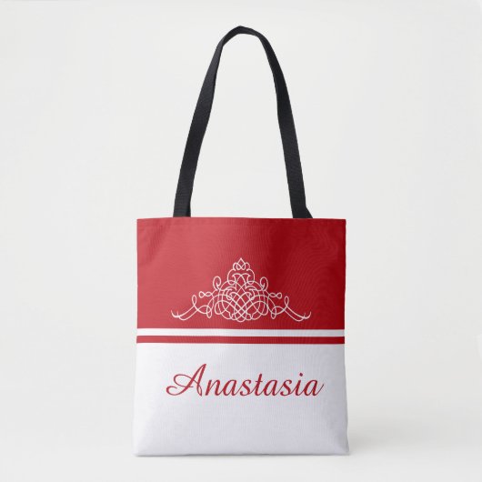 Elegantes Blumendesign Tasche (Vorderseite)