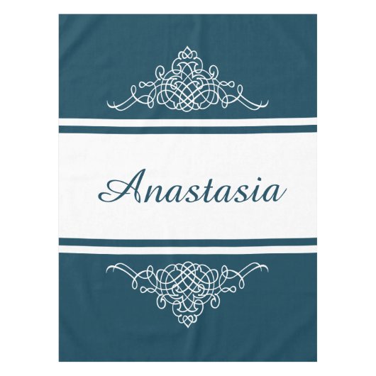 Elegantes Blumendesign Tischdecke (Vorderseite)