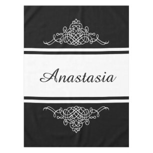 Elegantes Blumendesign Tischdecke
