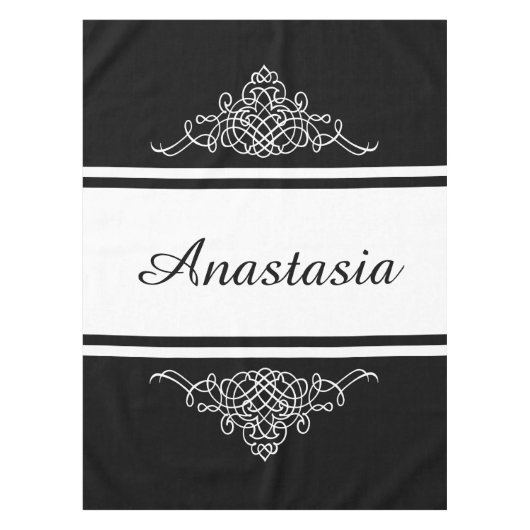 Elegantes Blumendesign Tischdecke (Vorderseite)