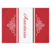 Elegantes Blumendesign Tischdecke (Vorderseite (Horizontal))