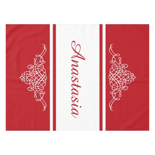 Elegantes Blumendesign Tischdecke (Vorderseite (Horizontal))