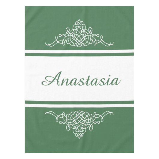 Elegantes Blumendesign Tischdecke (Vorderseite)