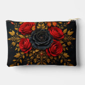 Elegantes Blumendesign Zubehörtasche (Rückseite)