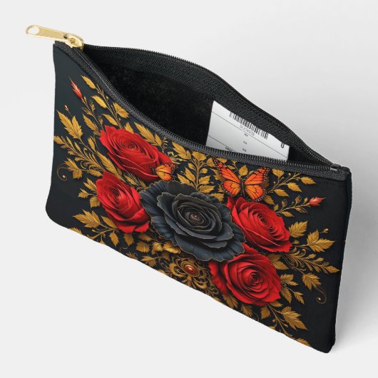 Elegantes Blumendesign Zubehörtasche (Offen)