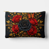 Elegantes Blumendesign Zubehörtasche (Vorderseite)