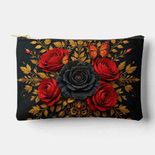 Elegantes Blumendesign Zubehörtasche