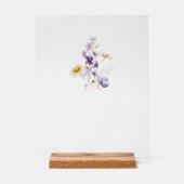 Elegantes Blumendessert Bar Sign Acrylschild (Vorderseite)