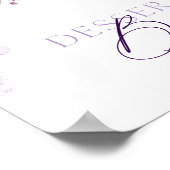 Elegantes Blumendessert Bar Sign Poster (Ecke)