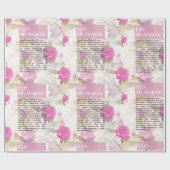 elegantes blumeneid mubarak geschenkpapier (Flach)