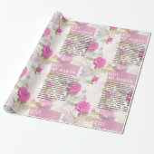 elegantes blumeneid mubarak geschenkpapier (Ungerollt)